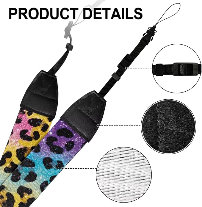Coldinair Black Adjustable Camera Strap Universal Neck & Shoulder Soft Padded Strap for All DSLR Cameras,Binoculars - Image 7