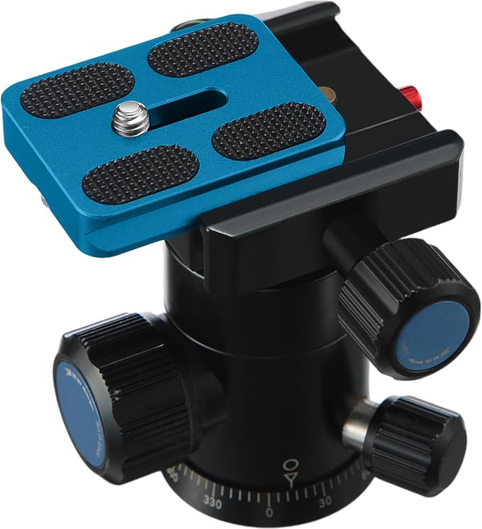 Frienda Quick Release Plate Tripod 1/4-20 DSLR,Pu50,Blue | Tripod Mount Plate, Camera Tripod Mount for DSLR Camera Tripod Ball Head , Metal, 1.9 x 1.5 x 0.4 Inch - Image 7