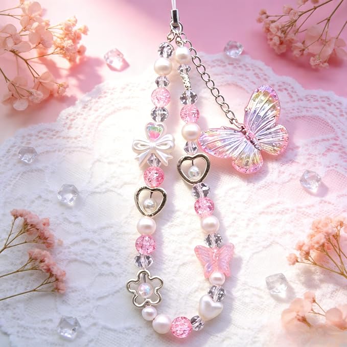 Beaded Camera Wrist Strap Cute Digital Camera Charm Lanyard, Phone Wristlet Charms, Phone Chain for Camera - Image 7