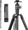 Fotopro 68" Carbon Fiber Travel Tripod, Heavy Duty Camera Tripod with Ball Head, Detachable Monopod with Quick Release Plate and Bag, Load up to 12KG/26lbs by Fotopro