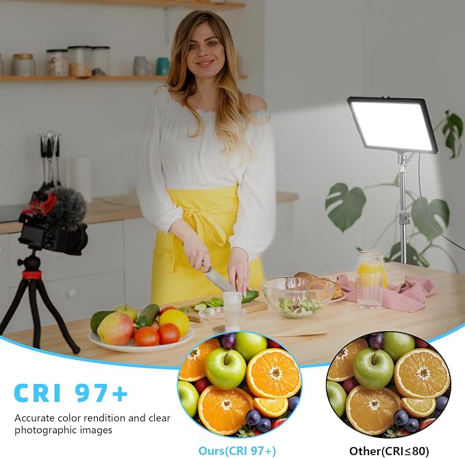 15W LED Photo Video Light 2-Pack, 69" Photography Lighting Kit for Camera | Bi-Color Dimmable LED Continuous Lights, 2800-6500K CRI 97+ 2000LM for Studios,YouTube TikTok Video Recording,Game Streaming - Image 4