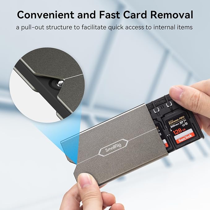 SMALLRIG Memory Card Case Holder Anti-Shock Anti-Fall and Scratch Suitable for SD/Micro SD/SIM Cards for Photography Enthusiasts - 2832B | Anti-Shock, Anti-Fall, Scratch-Resistant, Suitable for Photographers- 2832B - Image 3