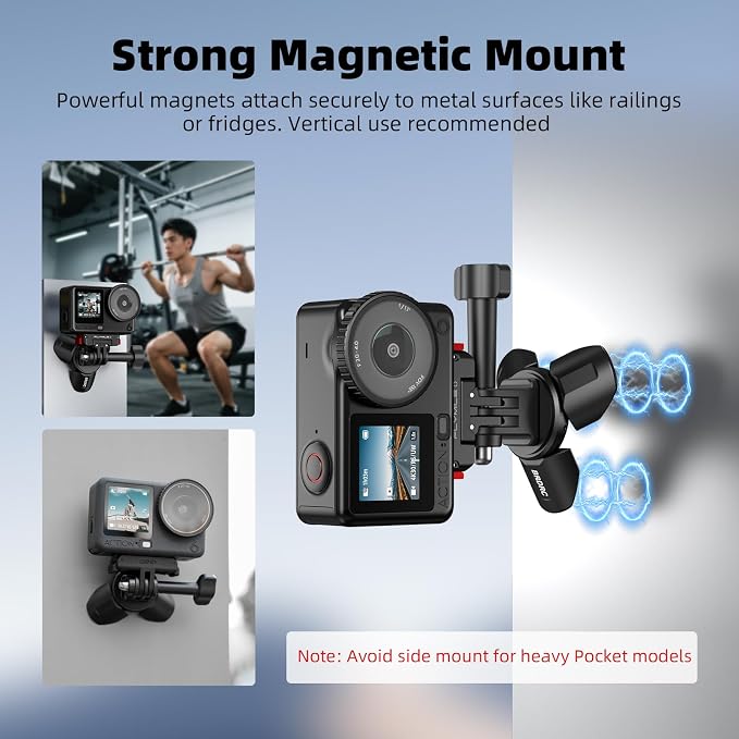Pocket 3 4 Mini Tripod for Xtra Muse, Magnetic Base Mount Desktop Stand for Insta360 Luna Ultra X5 X4 X3, for DJI Osmo Pocket 3 4 4P Creator Combo Action 6 5 Pro 4, for Xtra Muse Accessories - Image 3