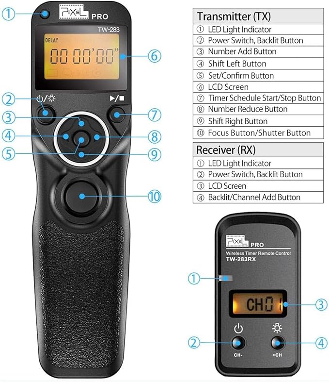 Camera Remote Control TW-283C2 Wireless Remote Shutter Release for Sony A7C2 A6700 A7M5 ZV-E1 ZV-E10II - Image 2