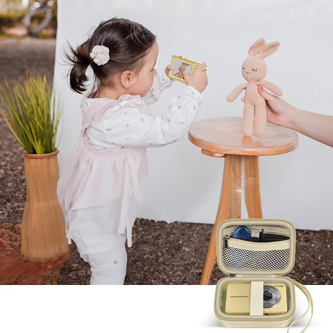 ALKOO Digital Camera Case for CAMKORY/Pouch for KODAK PixproLight Brown | for Lecran/for VAHOIALD Point and Shoot Camera, Hard Carrying Case with Mesh Pocket, Compact for Vlogging, Travel and Storage - Image 7
