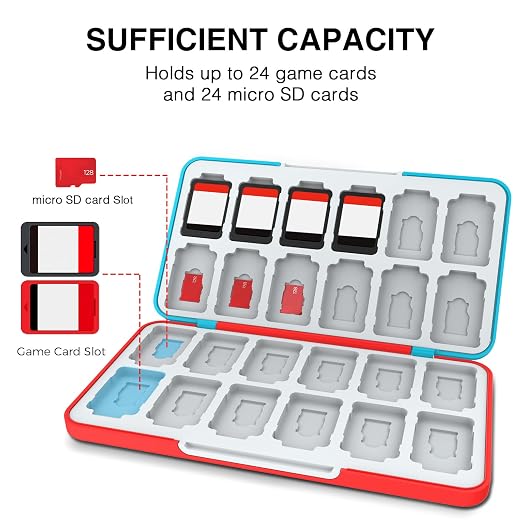 HEIYING Game Card Case Compatible with NINTENDO SWITCH 2 / Micro SD Cards | Portable Game Card Holder, Hard ABS Shell with Soft Silicone Lining, Dedicated Card Slots,Magnetic Closure for Easy Access - Image 2