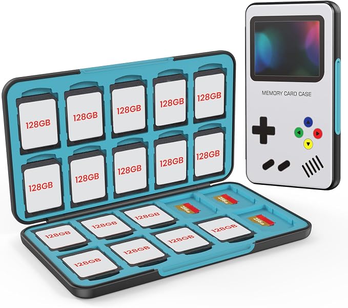 HEIYING SD Card Holder with 40 Precise Slots for SDXC SDHC Micro SD Cards | Portable SD Card Case, Hard ABS Shell with Soft Silicone Lining, Precise Card Slots,Magnetic Closure for Neat Storage by HEIYING