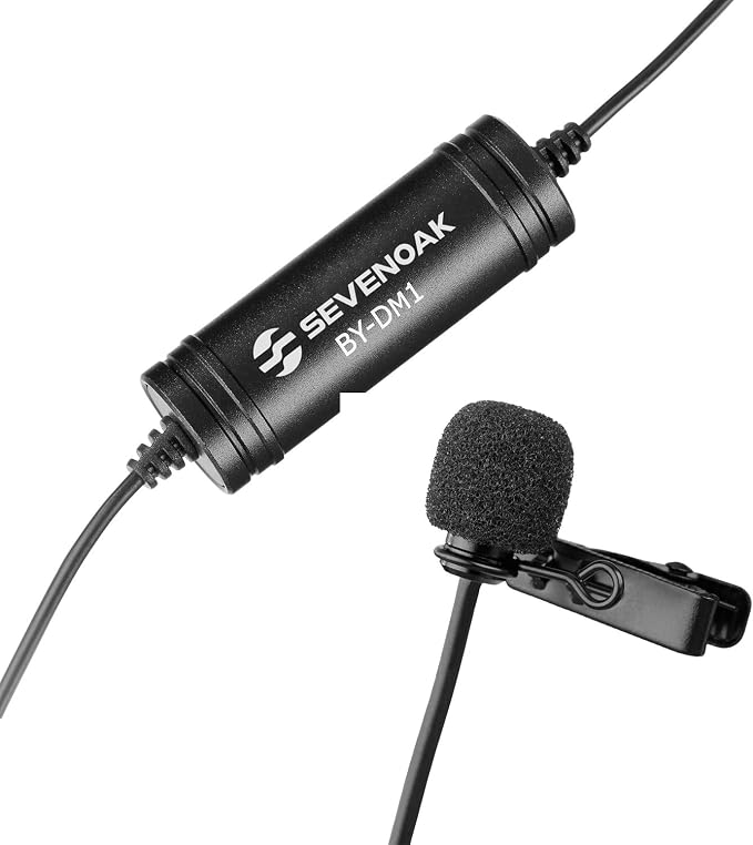 by-DM1 MFI Lightning Connected Lavalier Microphone for iPhone Lapel Clip-on Mic for iOS 20-Foot Cable - Mic for iPhone Smartphone for YouTube Video Vlog Podcast Micro Film - Image 5