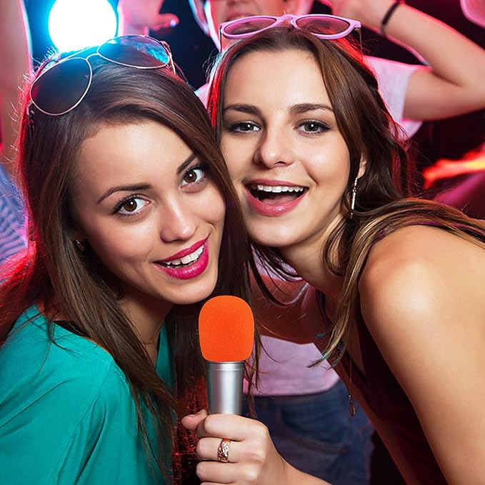 Microphone Covers Foam,20 Pack Thick Handheld Stage Microphone Windscreen Microphone Cover Foam Karaoke DJ Microphone Covers Disposable(10 Color) - Image 6