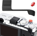 X-E5 Thumb Grip w Shutter Button & Full-Coverage for Fujifilm XE5 - Black | Aluminum Alloy X-E5 XE5 Camera Thumb Grip with Hot Shoe Cover Protector Thumb Rest Support Holder Not Affect The Use of Dial by JJC