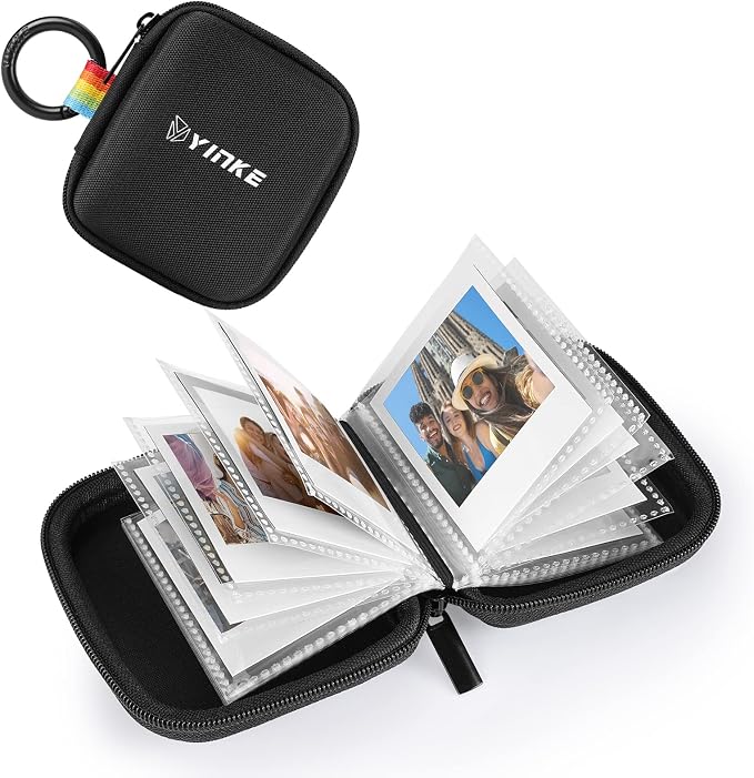 Pocket Photo Album for Polaroid Go Instant Mini Camera & Polaroid Go Film | Portable Travel Protective Case, Stores Up to 40 Photos, Compact Pocket Design by YINKECASE