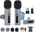 USB C Lavalier Microphone Wireless Mini Mic for Type-C Android Phone/Tablet/PC Video Recording Clip-on Mics with Rotatable Clip&Denoise Recording, Ideal for Vlog Tiktok Youtube Content Creator, Gray by GoorDik
