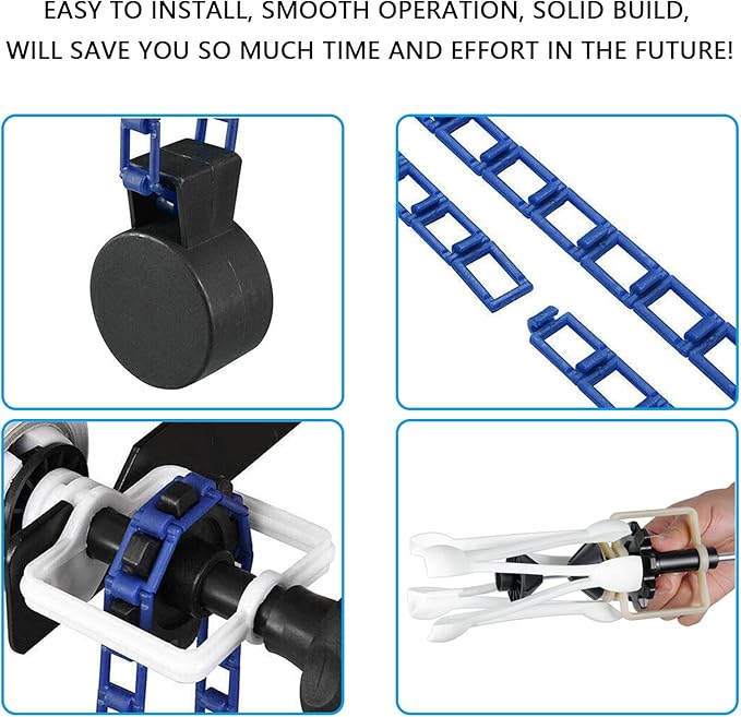Photography Backdrop Wall Mount 3 Roller Support System | Manual Photo Background Ceiling Holder, Including 2 Tri-fold Hooks, 6 Expand Bars, 3 Chains, for Home Studio Game Video - Image 5