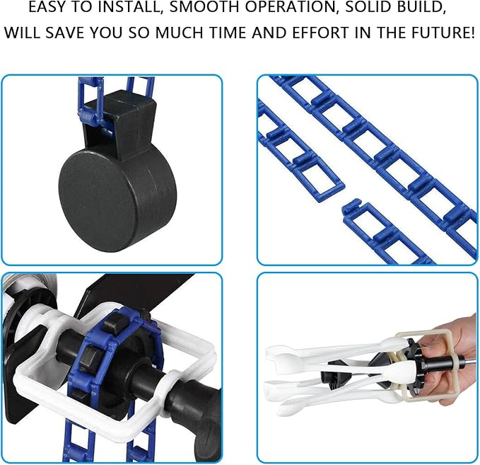 Photography Backdrop Wall Mount Roller System 4 Support Rollers | Manual Photo Background Ceiling Holder, Including 2 Four-fold Hooks, 8 Expand Bars, 4 Chains, for Home Studio Live Shooting - Image 5