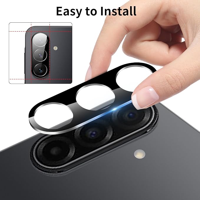 Dengduoduo 3 Pack Camera Lens Protector for Samsung Galaxy A17, Tempered Glass Camera Protector Back Lens Cover, Ultra HD, 9H Hardness, Anti-Scratch, Case Friendly[No Affect on Night Shots] - Image 7