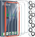 Ferilinso Screen Protector for 14 Plus iPhone 14 Pro Max, Tempered Glass | 3 Pack, 9H+ Military-Grade Shatterproof, HD Clear, Case Friendly, Easy Installation Bubble Free, with Camera Lens Protector by Ferilinso