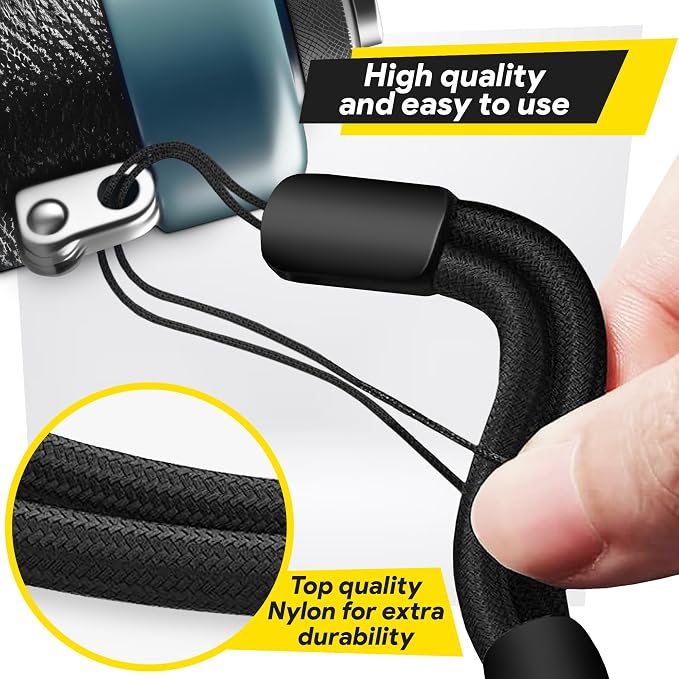 Empire Hand Wrist Strap Lanyard, 3 Pack Black Adjustable Lanyard Wrist Straps - Image 2