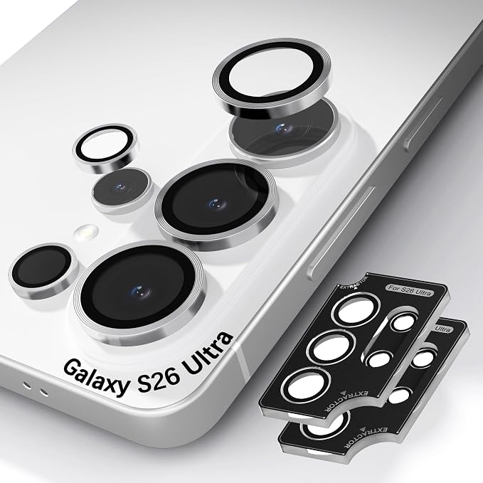Orzero (2 Sets Camera Lens Protector for Samsung Galaxy S26 Ultra, [EZ Install] [Case-Friendly] 9H Tempered Glass CD Pattern Lens Cover, Military-Grade Shockproof, HD Clarity Anti-Glare (Silver) by JumpIntoOrzeroLet%E2%80%99sExploreLikeNeverBefore