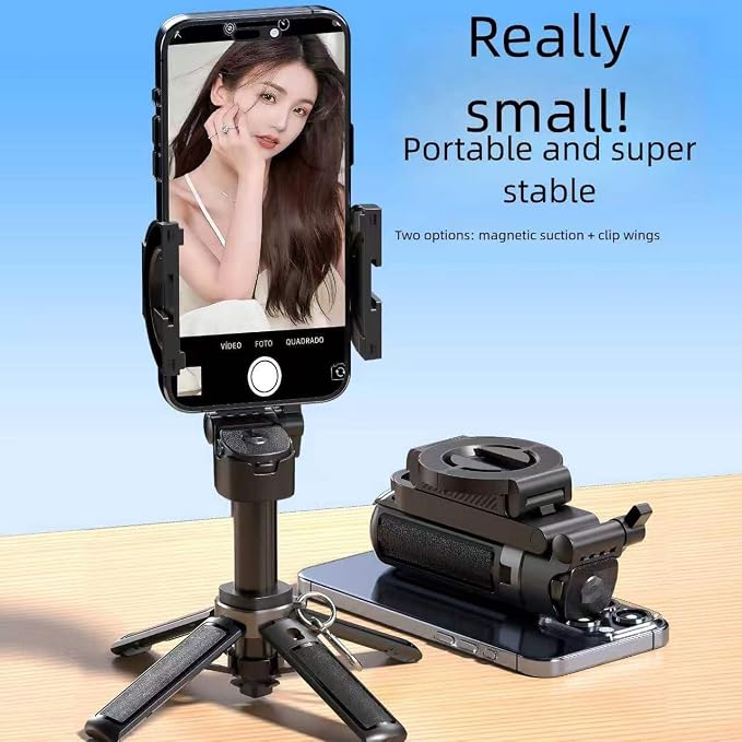 6-in-1 Magnetic Mini 20.5'' Selfie Stick for iPhone with LED Light. Can Converts into Mini Tripod/Phone Camera Grip/Handheld Stabilizer/Phone Stand. Selfie Stick with Rechargable Remote - Image 13