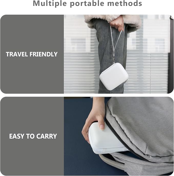 Carrying Case for Canon PowerShot SX740 HS, SX730 HS Camera, White | SX720 HS, SX620 HS, G7 X Mark III, G7 X Mark II Digital Camera, Storage Holder Travel Bag with Mesh Pocket for Battery Pack - Image 6