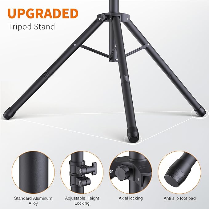 Forlogic Portable T-Shape Backdrop Stand Support Kit 8x7.2ft, Adjustable Photo Green Screen Back Drop Stand for Party, Photography Videography Studio (8×7.2Ft) - Image 5