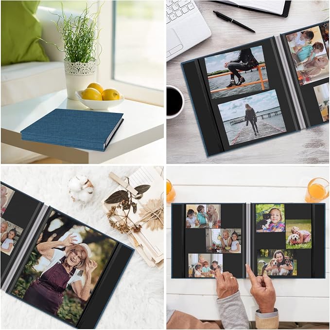 Zesthouse Photo Album Self Adhesive Pages, 60 Pages Magnetic Scrapbook Albums with Sticky Page, Photos Album Holds 8x10 & 5X7 & 4x6 & 6x8 & 3x5, Large Picture Book Ideal Gift for Family Wedding Baby - Image 6