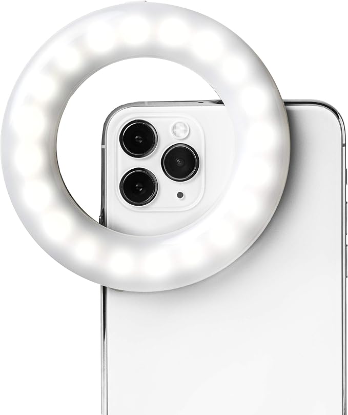 Selfie One - Ring Light for Phone, iPhone, Android or Laptop | 3 Adjustable Light Modes | Rechargeable Batteries | Clip On Design | Perfect for Beauty, Influencers, Creators by LITTIL