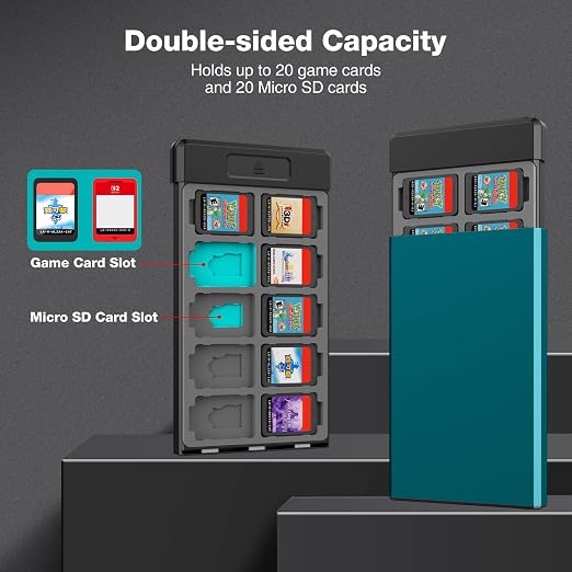 HEIYING Switch Game Case with 40 Precise Slots for Switch 2 / Micro SD Card | Portable Game Card Case, Metal Shell with Soft Silicone Lining, Precise Slots, Magnetic Closure for Easy Storage & Access - Image 2