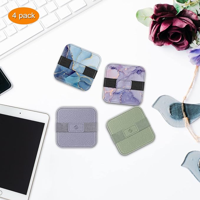 Fintie Screen Cleaning Pad, [4 Pack] Soft Cloth Car Phone Screen Cleaner | Microfiber Wipe Cleaning with Elastic Strap for iPad, iPhone, MacBook, Tablets, Laptop, Monitor (Marble) - Image 6