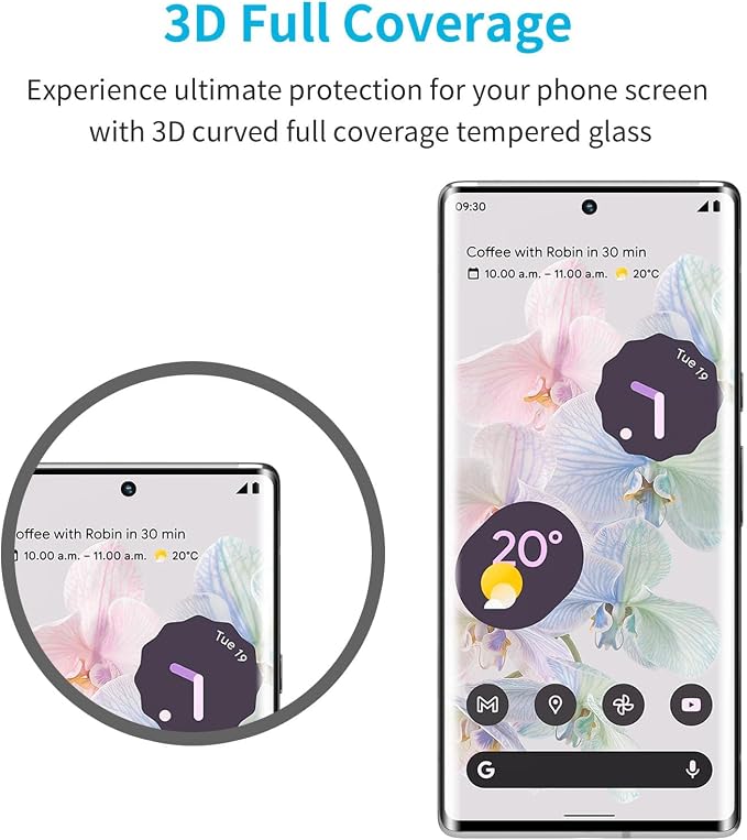Didisky 2+2 Pack Privacy Screen Protector for Google Pixel 6 Pro Tempered Glass and Camera Lens Protector,9H Hardness,Easy to Install,3D Curved Full Coverage,Scratch-Resistant,Bubble Free - Image 5