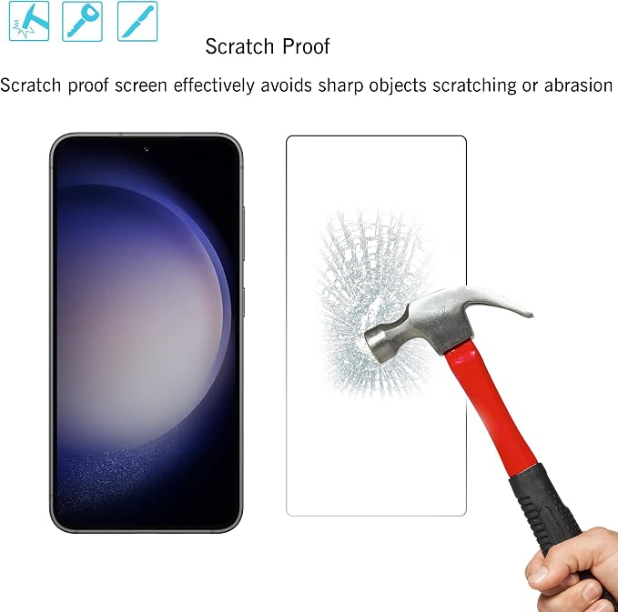 Ailun Screen Protector + Camera Lens Protector for Galaxy S23 FE, 3+3 Pack | 6.4 Inch, Tempered Glass, Fingerprint Unlock, 0.25mm, Ultra Clear, Anti-Scratch, Case Friendly - Image 3
