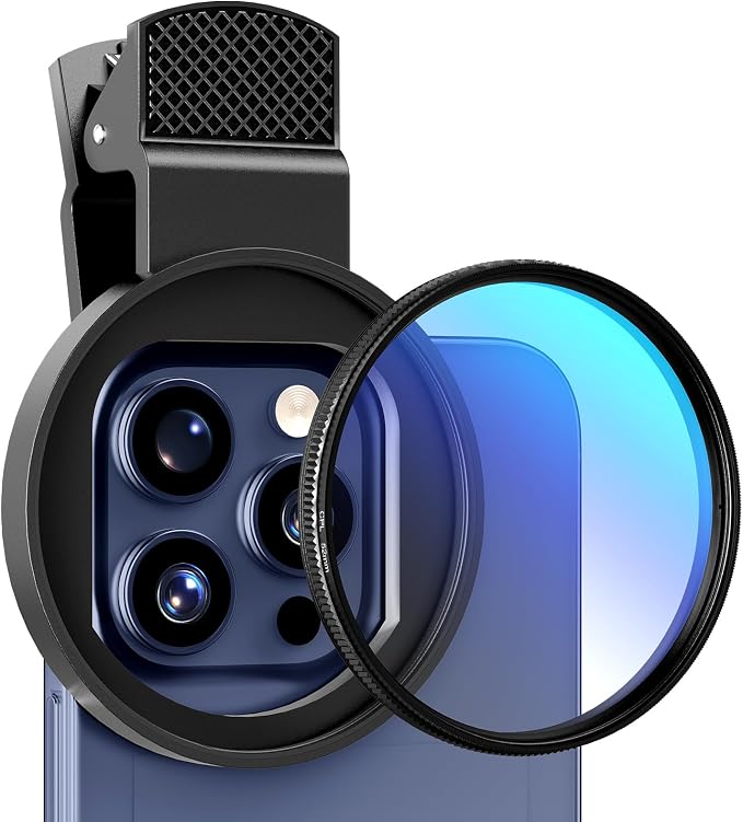 52mm Polarizing Filter for iPhone, Circular Polarized Lens with Upgraded Clip,Rotatable Cpl Filter Compatible with iPhone 16/15/14/13 Pro Max Samsung Moto Google TCL Phone by ALILUSSO