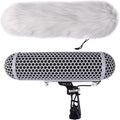Micolive Microphone Windshield Blimp Windscreen Style Protect Cage and Shock Mount Suspension System Compatible with Rode NTG1 NTG2 NTG3 NTG4+ AT875R Line MKE 600 Series Shotgun Microphones etc by DF+DIGITALFOTO