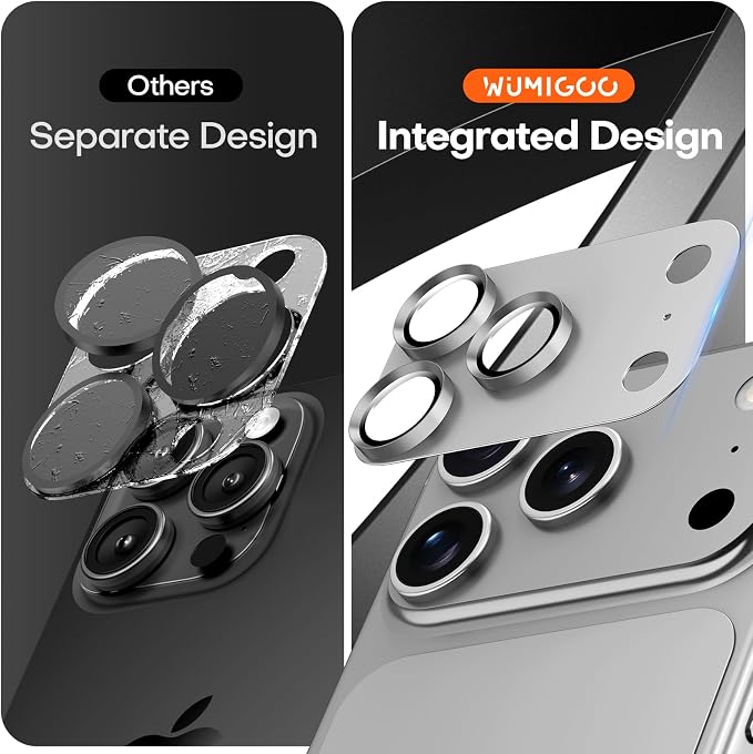 for iPhone 17 Pro Max Camera Lens Protector- Silver | Aluminum Alloy, Tempered Glass Camera Cover, Nano Reinforced Adhesive, Accessories, Anti-Drop, Anti-Scratch, Case Friendly - Image 3