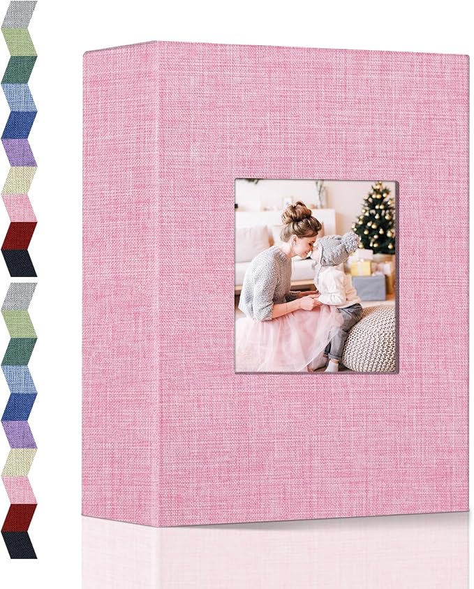popotop Photo Album 4x6-100 Photos Photo Books with 100 Vertical Pockets,Linen Cover Albums for Family Wedding Anniversary Baby Vacation Pictures by Popotop