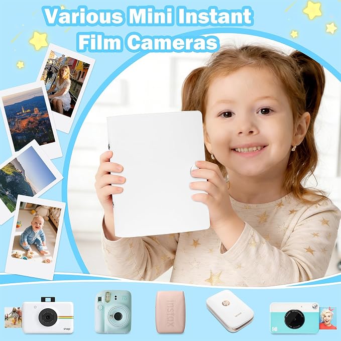 Ruibytree 320 Pocket Album for Instax Mini & Polaroid 2x3" Photo, ClayWhite | Gift-Ready Packaging, PU Leather Cover, Acid-Free Pages, Side-Loading Clear Pockets, Durable Binding, Easy Photo Viewing - Image 6