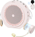 Moman Wireless Voice Amplifier with Lavalier Mic, 20H Battery 164ft Range Sensitive Pickup Noise Reduction PA System Bluetooth Portable Magnetic Charging Dock, Amplifier for Teacher Yoga Tour, Pink by Moman