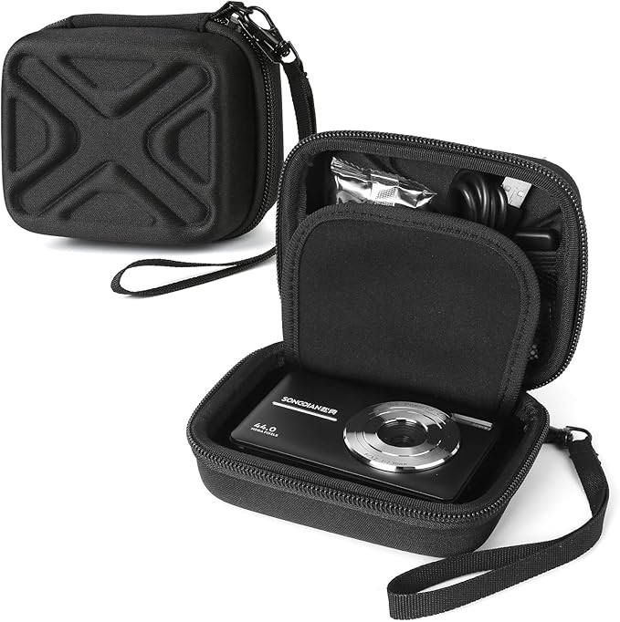 Digital Camera Case for AbergBest 21 Mega Pixels 2.7" LCD Rechargeable HD/Kodak Pixpro/Canon PowerShot ELPH 180/190/Sony DSCW800/DSCW830 Cameras, Travel Carrying Protective Case for Camera- Black by Unknown