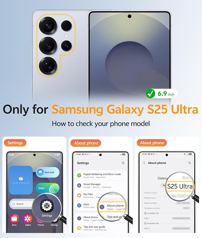 FNTCASE for Samsung Galaxy S25 Ultra Case Clear, Fit for Magsafe | Screen Protector, Anti Yellowing Magnetic Back, 14FT Military Grade Drop Protection, Shockproof Protective Phone Cover - Image 2