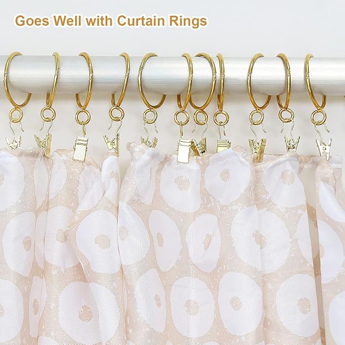 Coideal Small Curtain Clips Gold - 100 Pack Stainless Steel Curtain Hooks for Hanging Party String Lights Indoor, Art Crafts, Christmas Wedding Decoration (Light Gold) - Image 4