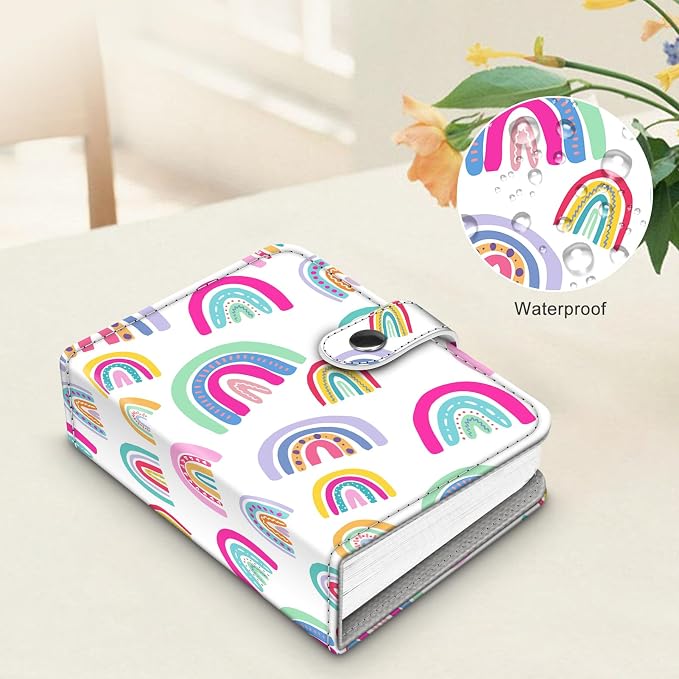 Fintie Mini Photos Album Book for 2x3 Inch Films - 52 Pockets Small Albums | For Fujifilm Instax Mini, Polaroid Hi-Print Pictures, Portable Kpop Photocard Holder, Travel Memory Book, Dreamy Rainbow - Image 7