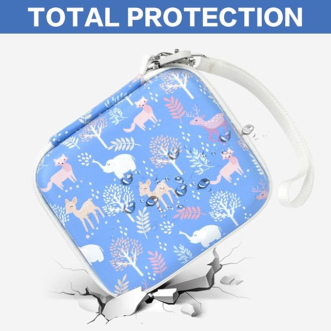 PAIYULE Kids Instant Print Camera Case for ESOXOFFORE for Dylanto | Hard Shell,Mesh Pocket,Wrist Strap,for Gofunly,for GREENKINDER,for DUDUDRAGON,for Zostuic,for Careenoah (Box Only)SkyBlue - Image 4