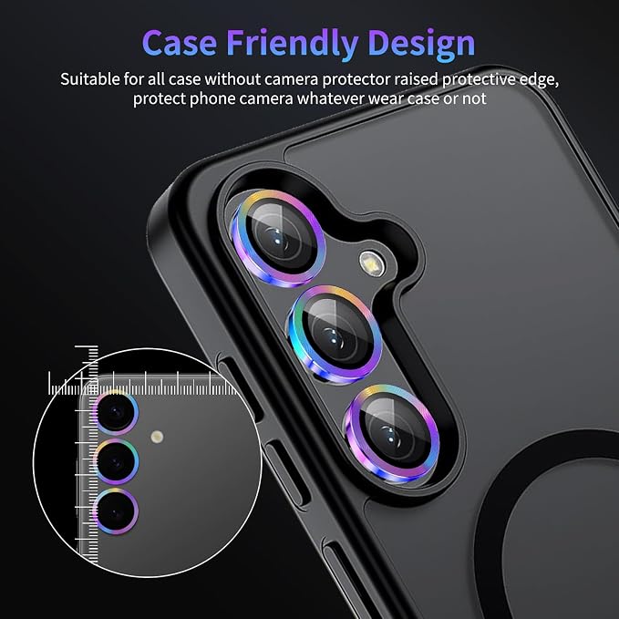 Camera Lens Protector for Samsung Galaxy S24 Plus,1 Pack | Tempered Metal Glass Camera Cover, HD Clear Anti-Scratch Lens Screen Protector Film,Case Friendly,Colorful Titanium - Image 7