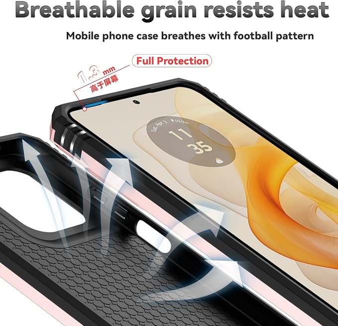 for Motorola Moto G 2025 / Moto G 2026 / Moto G Play 2026 Case, with Slide Camera Cover HD Screen Protector [Military Grade 16ft. Drop Tested] Ring Holder Kickstand Protective Phone Case, Rose Gold - Image 9
