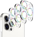 Dengduoduo 3 Pack Tempered Glass Camera Lens Protector for iPhone 12 Pro 6.1", Bling Glitter Sparkle, Ultra HD, 9H Hardness, Anti-Scratch, Case Friendly, Easy to Install [No Affect on Night Shots] by Dengduoduo