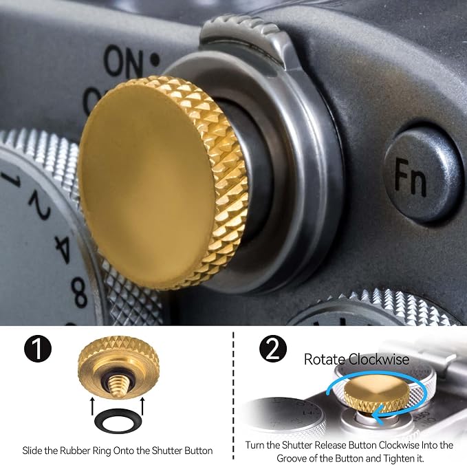 Fujifilm Camera Soft Release Button-3Pcs Shutter Button Camera Accessories | Fuji Fujifilm X-M5 X-T5 X-T4 X-T3 X-T30 X-T30 II X-T20 X-PRO3 X100VI X100V X-E4 X-E3 (Gold) - Image 8
