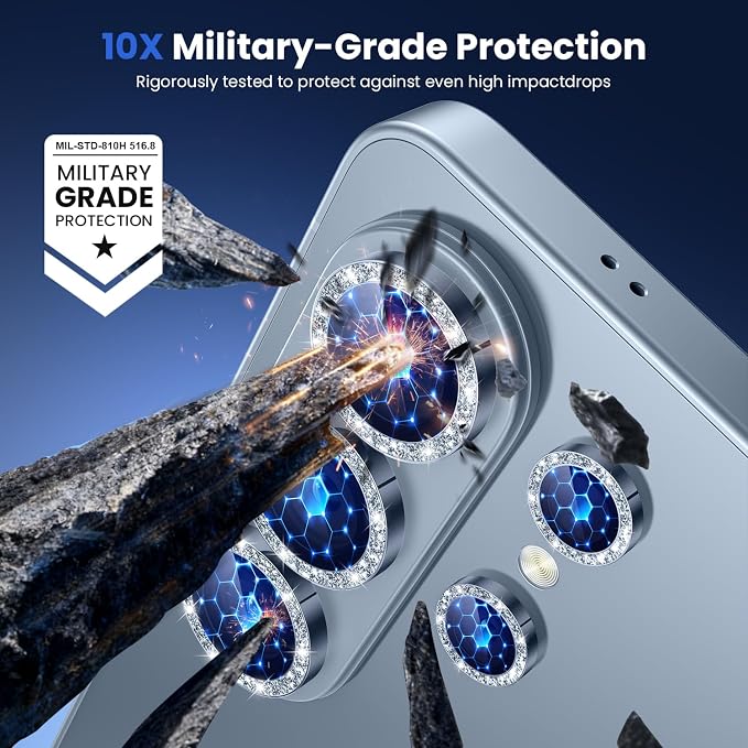 WSKEN for Samsung Galaxy S26 Ultra Camera Lens Protector - Ultra Thin | Case Friendly, 9H Shatterproof Tempered Glass, Anti Scratch Metal Circle, Camera Screen Protector Cover Accessories, Blue - Image 4