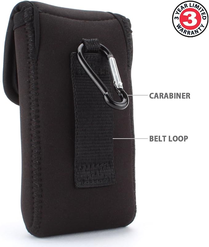 USA Gear Small Digital Camera Case with Carabiner, Belt Loop, Scratch Resistant - Point and Shoot Camera Case Compatible with Nikon Coolpix, Kodak Pixpro A10 FZ55, FZ45, Panasonic Lumix LX10 & More - Image 9