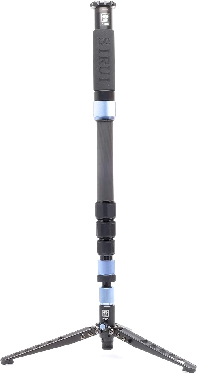 Sirui 6952060001753 P-424SR Carbon Fiber Photo/Video Monopod, Extends to 75", Supports 26.5 lb, Gray by SIRUI