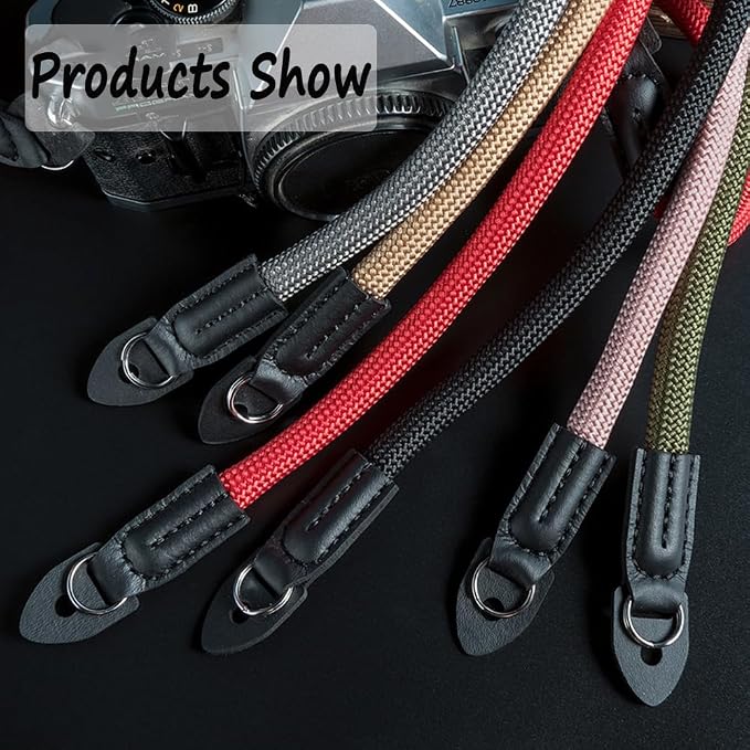 Camera Strap Vintage 100cm Nylon Climbing Rope Camera Neck Shoulder Strap for Micro Single and DSLR Camera(Brown) - Image 4